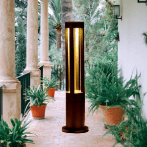 24″ Round Garden Bollard Light 12W Outdoor Pathway Light (1479)