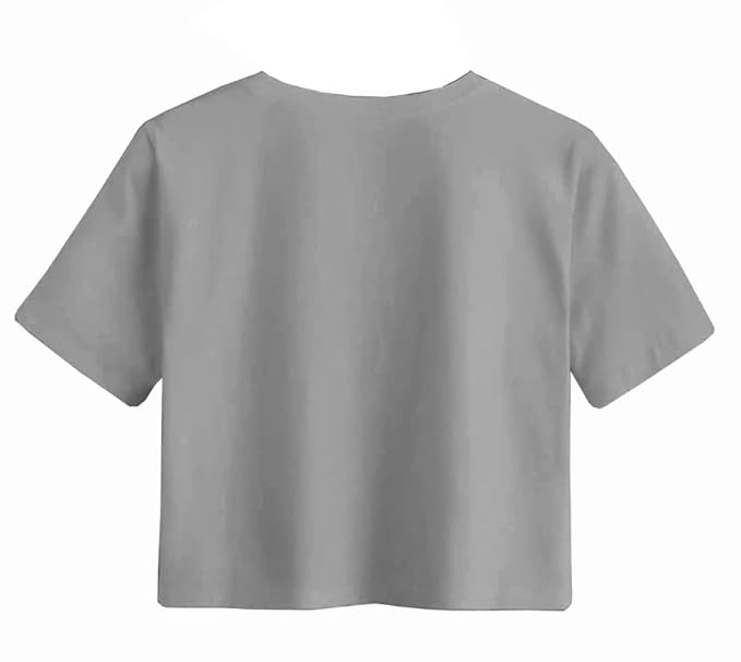 100LUCK Girls Half Sleeve Printed Cotton Crop Top Pack of 3-Multicolor - Image 4