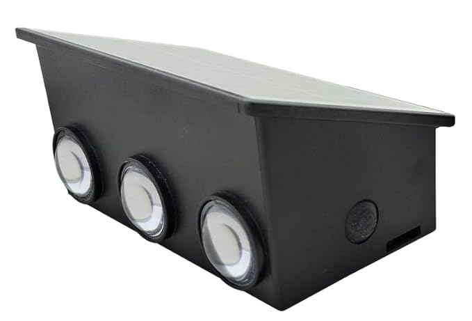 4W Solar Up Down Wall Decorative Light T5105 Black Solar Lamp 3000K Outdoor Solar Garden Light with Day Night Sensor - Image 3