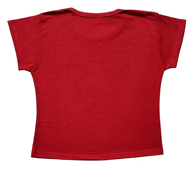 100LUCK Crop Top Printed Half Sleeve Round Neck T Shirt for Girls Combo - Image 3